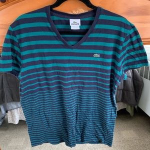 Stripped Lacoste men’s tee shirt.